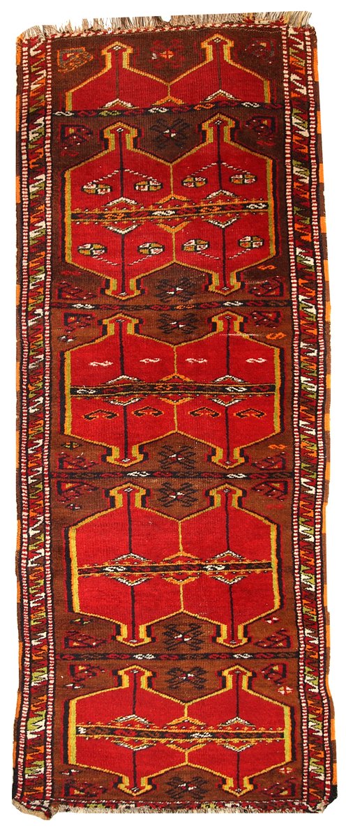 Vintage Turkish Yastik Handmade Rug, 1920s