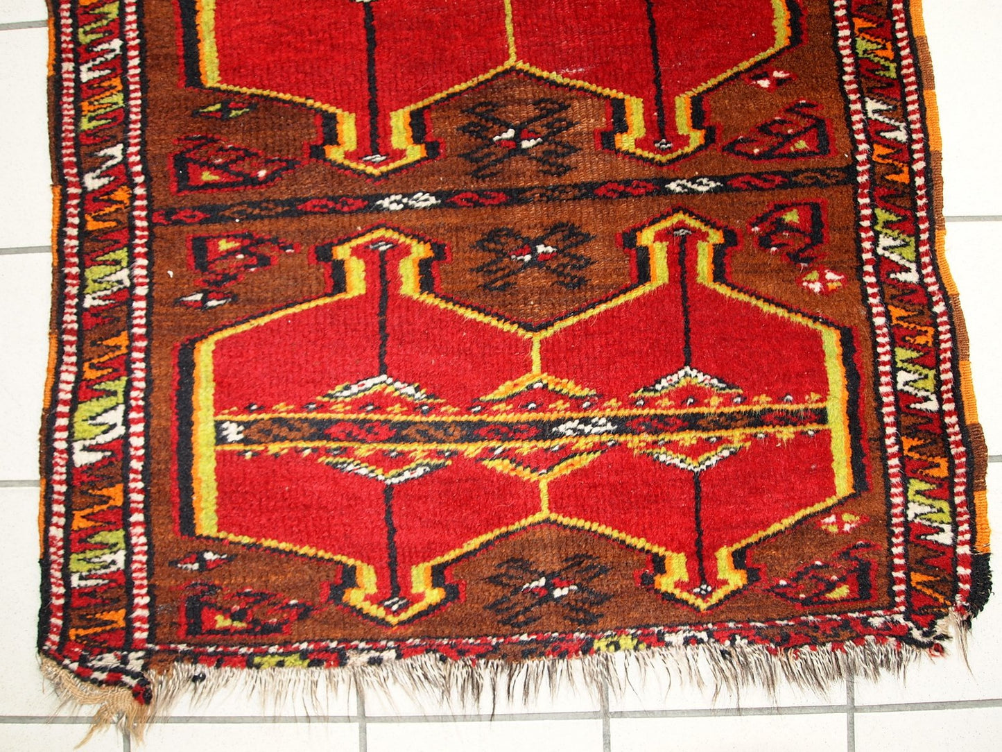 Vintage Turkish Yastik Handmade Rug, 1920s