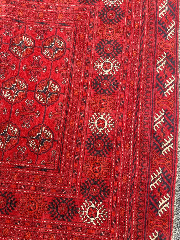 Vintage Turkmen Afghan Bokhara Design Runner