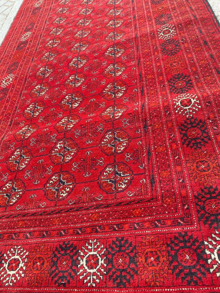 Vintage Turkmen Afghan Bokhara Design Runner