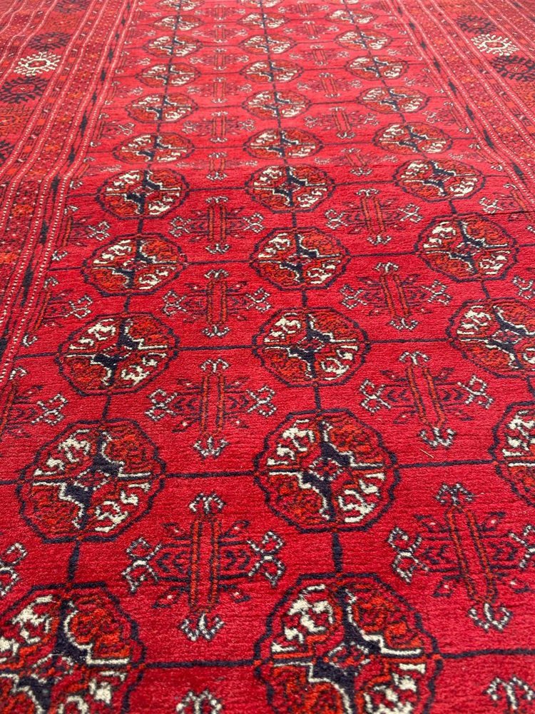 Vintage Turkmen Afghan Bokhara Design Runner