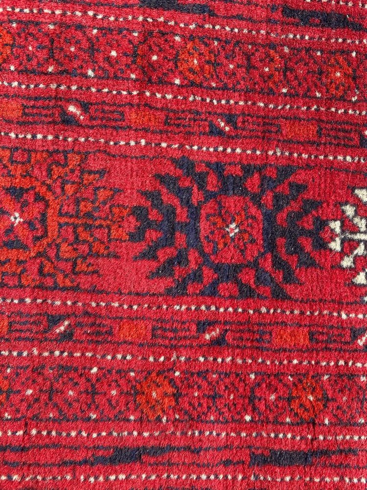 Vintage Turkmen Afghan Bokhara Design Runner