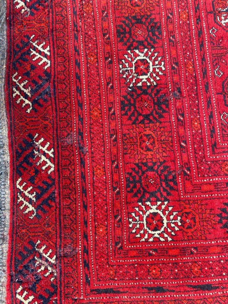 Vintage Turkmen Afghan Bokhara Design Runner