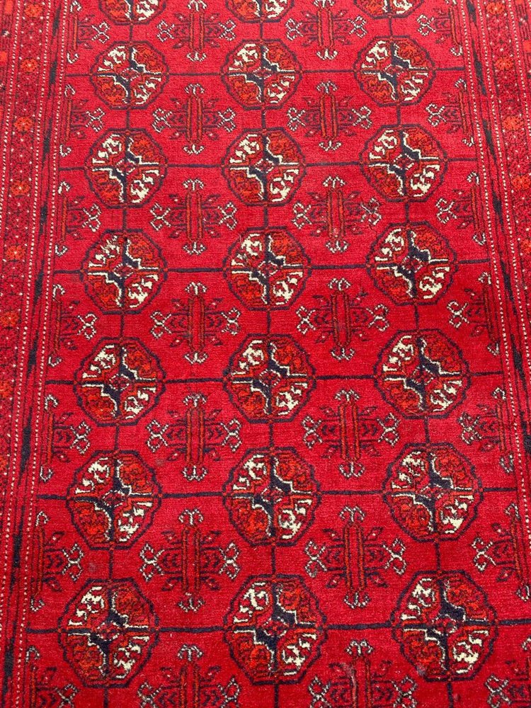 Vintage Turkmen Afghan Bokhara Design Runner