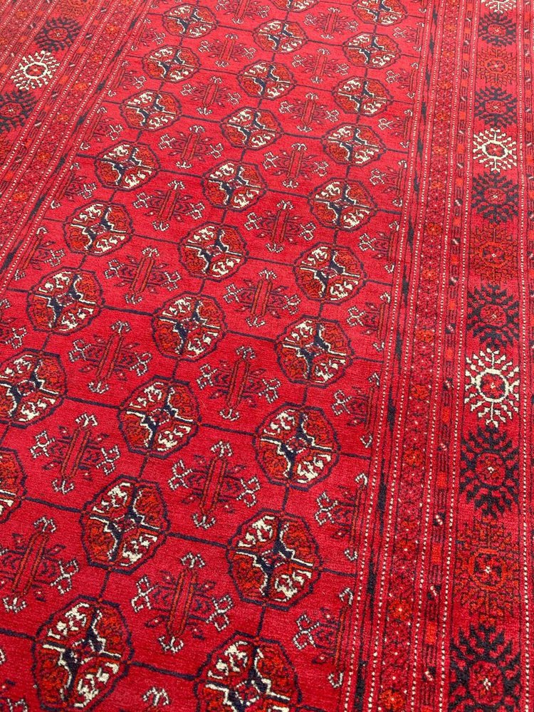 Vintage Turkmen Afghan Bokhara Design Runner