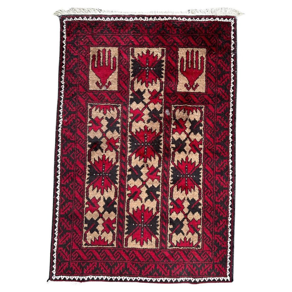 Vintage Turkmen Baluch Rug, 1950s