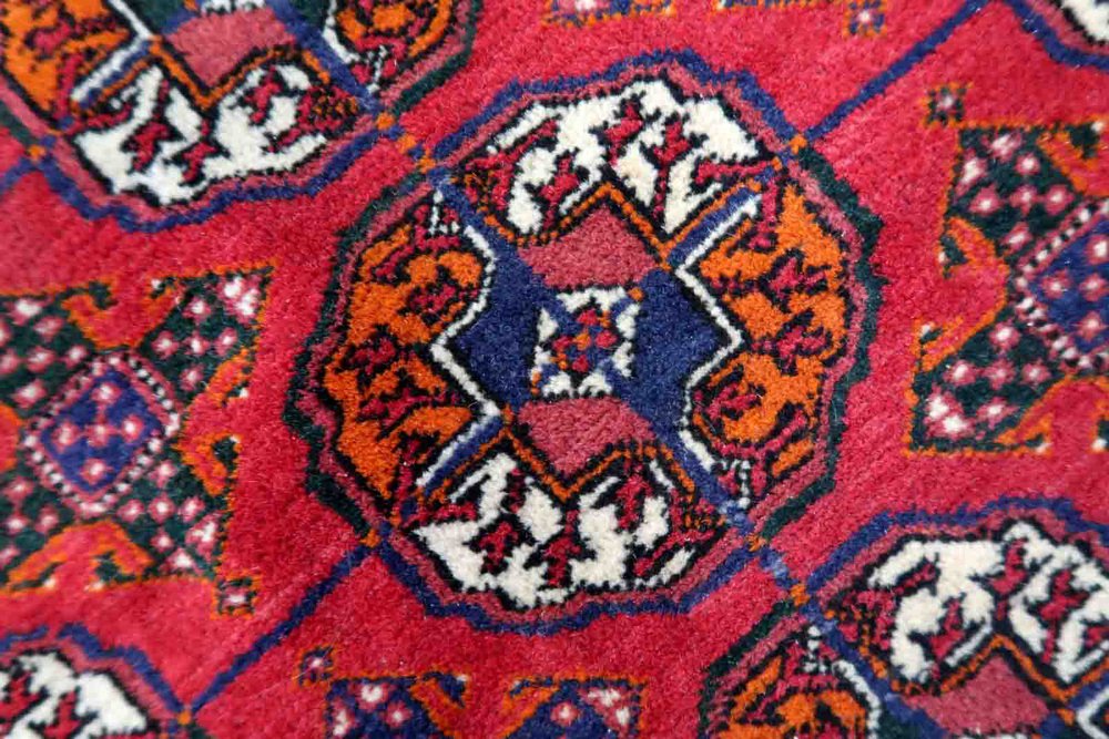 Vintage Turkmen Handmade Tekke Rug, 1960s