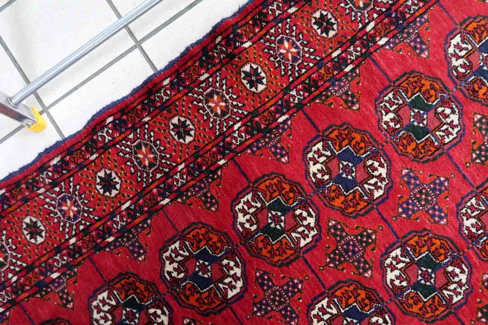 Vintage Turkmen Handmade Tekke Rug, 1960s