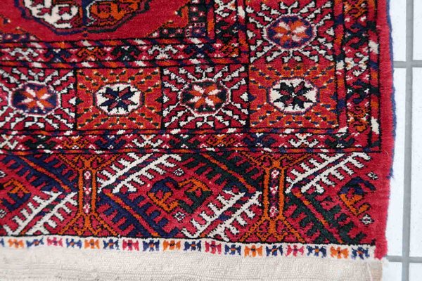 Vintage Turkmen Handmade Tekke Rug, 1960s-JZV-1367123