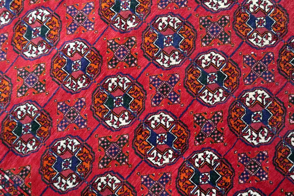 Vintage Turkmen Handmade Tekke Rug, 1960s