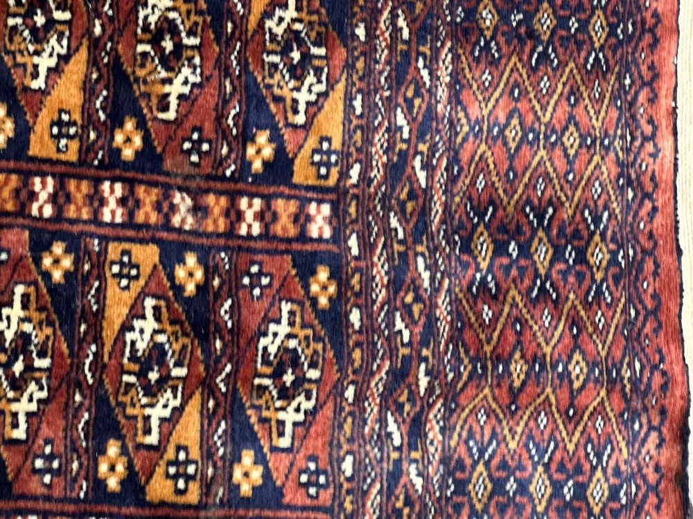 Vintage Turkmen Style Pakistani Chowal Bobyrugs Rug, 1980s