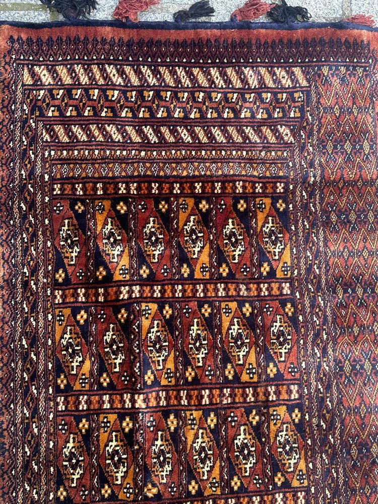 Vintage Turkmen Style Pakistani Chowal Bobyrugs Rug, 1980s