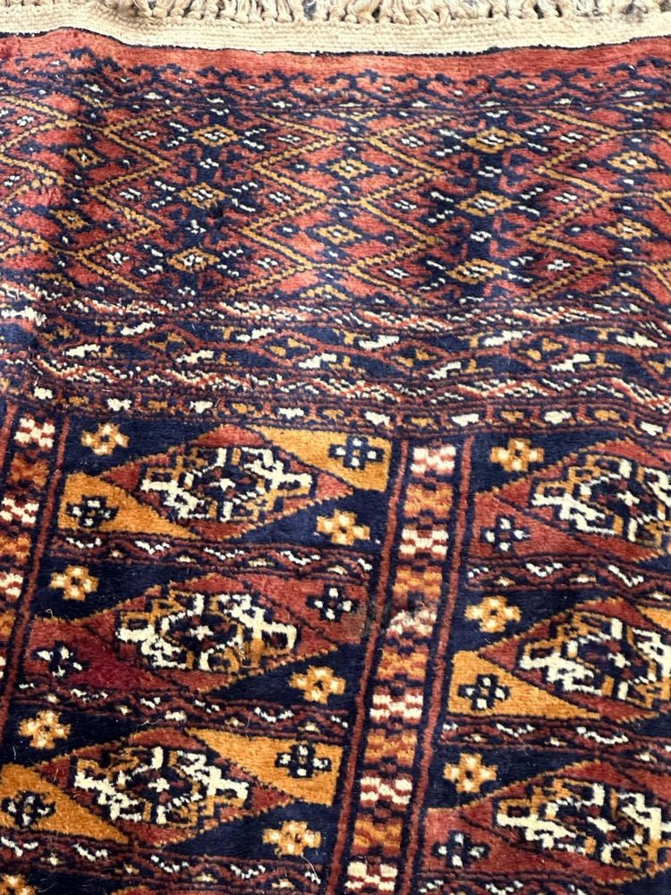 Vintage Turkmen Style Pakistani Chowal Bobyrugs Rug, 1980s