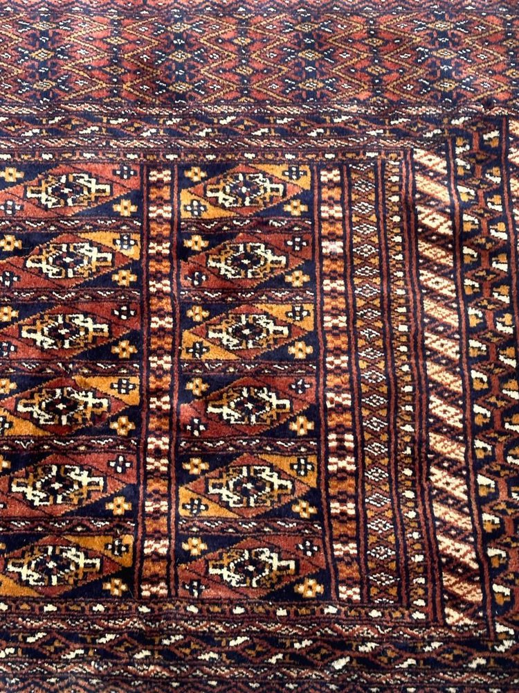 Vintage Turkmen Style Pakistani Chowal Bobyrugs Rug, 1980s