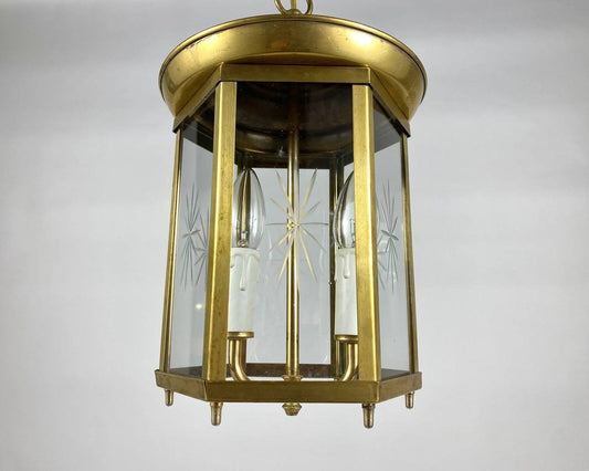 Vintage Two Light Electric Lantern, 1980s