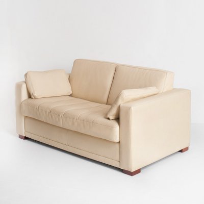 Vintage Two-Seater Sofa in Leather by Gerbet Grebot, 1990s-ZFJ-2032083