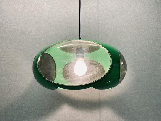 Vintage UFO Ceilings Lamp in Green from Massive Belgium, 1970s-PYR-1808135