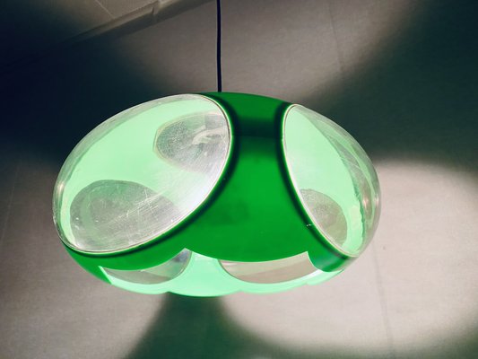 Vintage UFO Ceilings Lamp in Green from Massive Belgium, 1970s-PYR-1808135