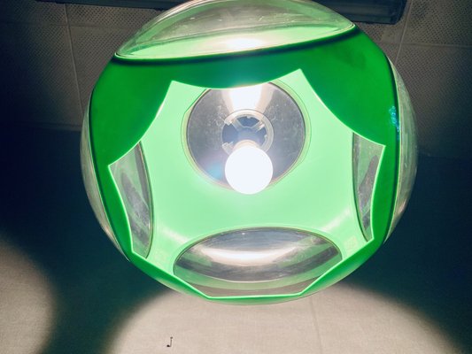 Vintage UFO Ceilings Lamp in Green from Massive Belgium, 1970s-PYR-1808135