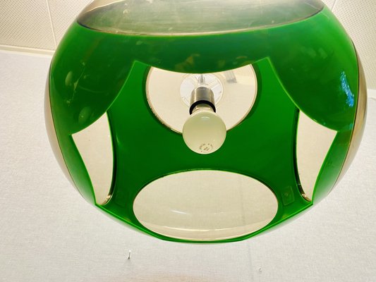 Vintage UFO Ceilings Lamp in Green from Massive Belgium, 1970s-PYR-1808135