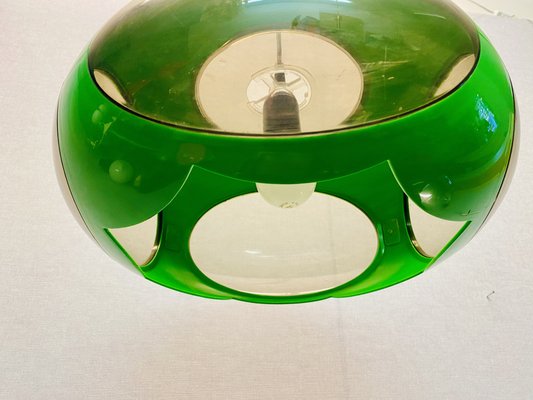 Vintage UFO Ceilings Lamp in Green from Massive Belgium, 1970s-PYR-1808135