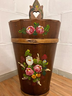 Vintage Umbrella Stand with Folk Painting-SZM-1771352