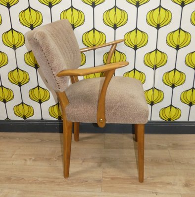 Vintage Upholstered Wood Armchair, 1960s-AFE-1816089