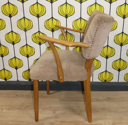 Vintage Upholstered Wood Armchair, 1960s-AFE-1816089