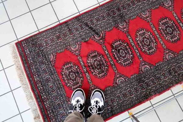 Vintage Uzbek Bukhara Rug, 1970s-JZV-1357281