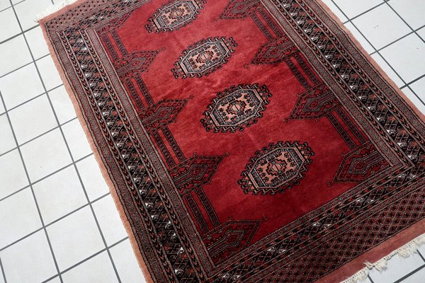 Vintage Uzbek Handmade Bukhara Rug, 1960s-JZV-1703308