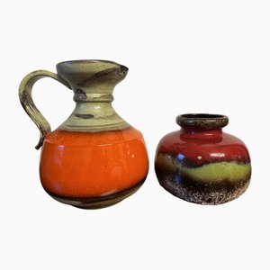 Vintage Vases from Scheurich, Germany, 1970s, Set of 2-SZM-1785666