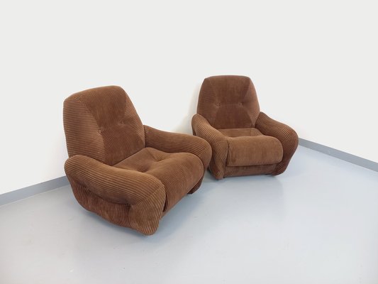 Vintage Velvet Armchairs, 1970s, Set of 2-AHO-1784569