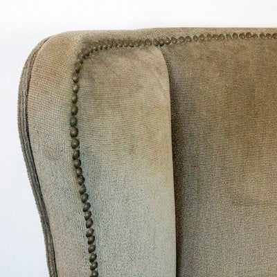 Vintage Velvet Ear Armchair, 1970s-CQZ-986871