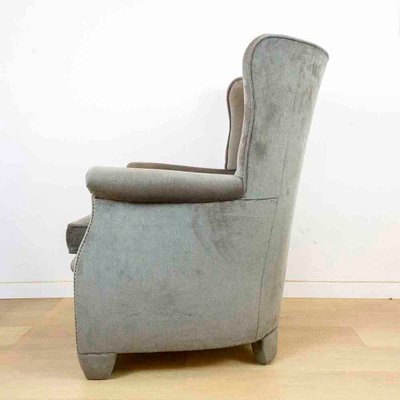 Vintage Velvet Ear Armchair, 1970s-CQZ-986871