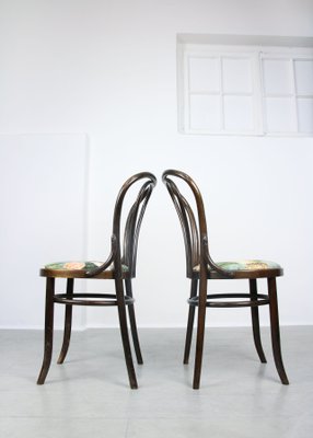 Vintage Velvet No. 18 Dining Chairs by Michael Thonet, Set of 4-HGJ-1251274