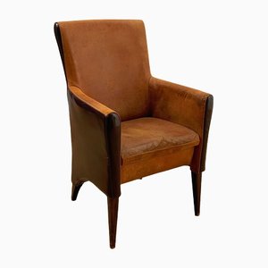 Vintage Velvet & Wood Armchair-NMC-1453465