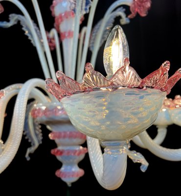 Vintage Venetian Light Blue and Pink Chandelier, 1950s-OVO-1764159