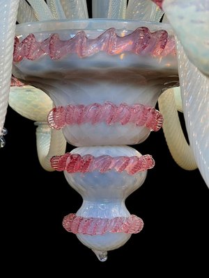 Vintage Venetian Light Blue and Pink Chandelier, 1950s-OVO-1764159