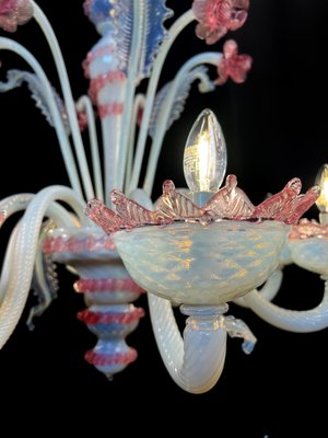 Vintage Venetian Light Blue and Pink Chandelier, 1950s-OVO-1764159