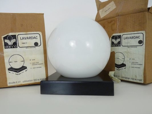 Vintage Vianne Series Black and White Wall Lights by Gascogne Lavardac, 1980s SET OF 2-MZP-2034958