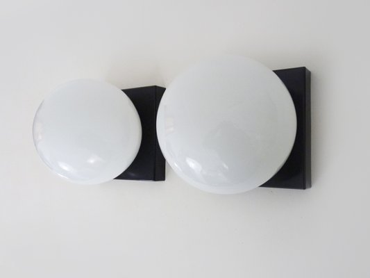 Vintage Vianne Series Black and White Wall Lights by Gascogne Lavardac, 1980s SET OF 2-MZP-2034958