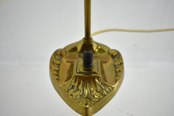 Vintage Vienna Secession style Table Lamp in Brass & Glass, Austria, 1930s-TZ-1384755