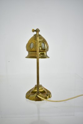 Vintage Vienna Secession style Table Lamp in Brass & Glass, Austria, 1930s-TZ-1384755