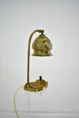 Vintage Vienna Secession style Table Lamp in Brass & Glass, Austria, 1930s-TZ-1384755