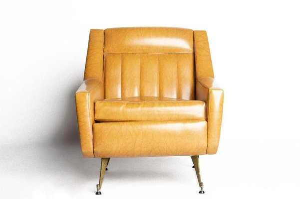 Vintage Vinyl Armchair, Italy, 1950s-ZCI-752307