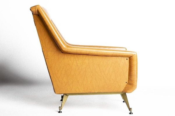 Vintage Vinyl Armchair, Italy, 1950s-ZCI-752307