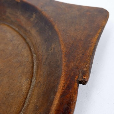 Vintage Wabi Sabi Wooden Large Chapati Bowl, India-NYF-2019189