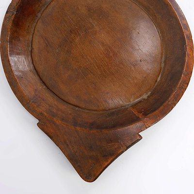 Vintage Wabi Sabi Wooden Large Chapati Bowl, India-NYF-2019189