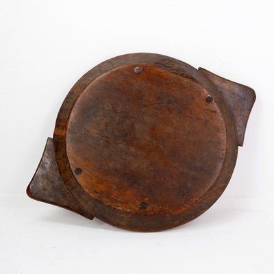 Vintage Wabi Sabi Wooden Large Chapati Bowl, India-NYF-2019189