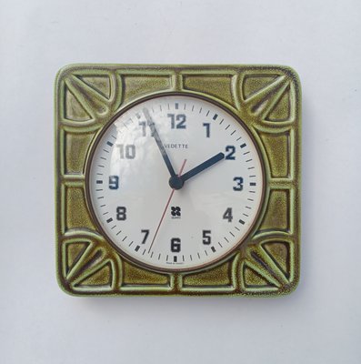 Vintage Wall Ceramic Clock, 1970s-XUQ-2036118